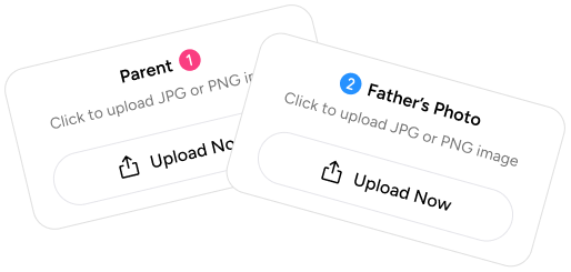 Upload photos of both parents